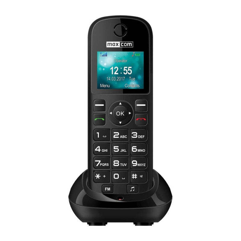 Stolní GSM telefon Maxcom Comfort MM35D, černá POUŽITÉ, NEOPOTŘE