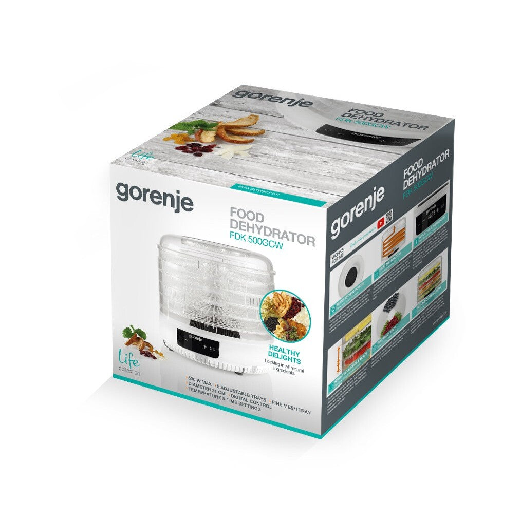 Sušička potravin Gorenje FDK500GCW, 5 plátů