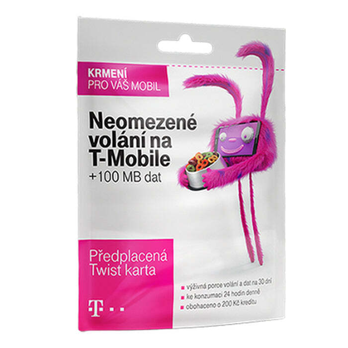 T-Mobile Twist V síti 200Kč kredit Okay