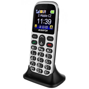 Tlačítkový telefon Aligator A510 bílo-černá