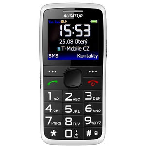 Tlačítkový telefon Aligator A675 bílá