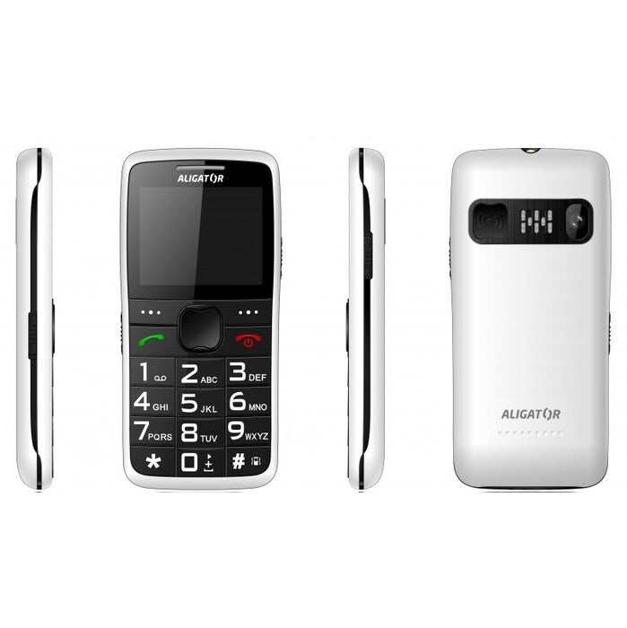 Tlačítkový telefon Aligator A675 bílá