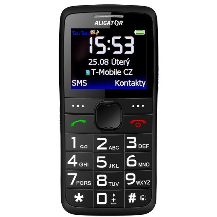 Tlačítkový telefon Aligator A675 černá