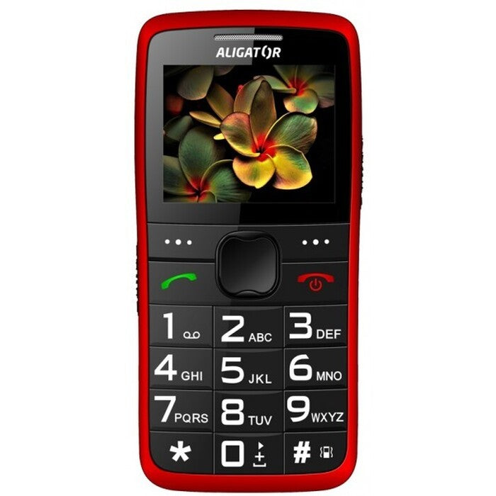 Tlačítkový telefon Aligator A675 červená