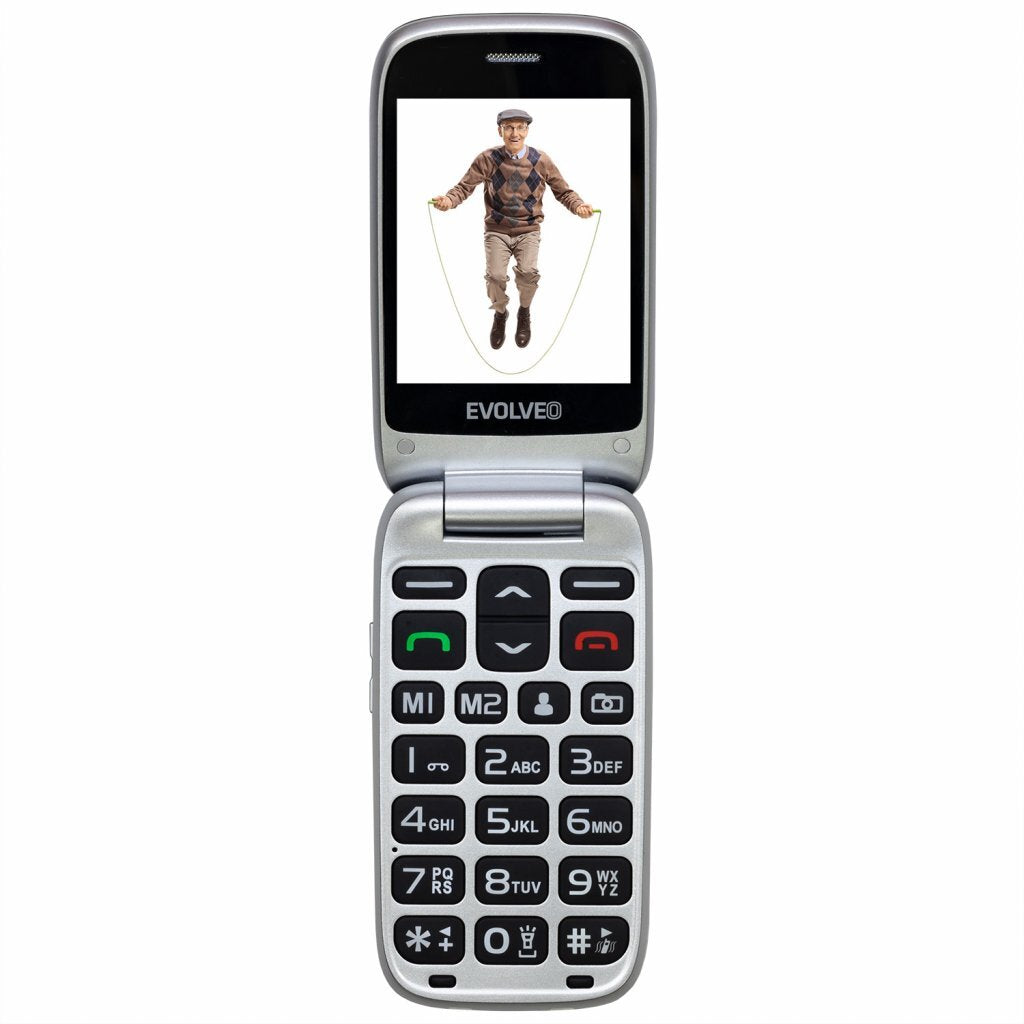 Tlačítkový telefon Evolveo EasyPhone FS, červená