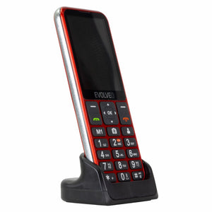 Tlačítkový telefon Evolveo EasyPhone LT, červená