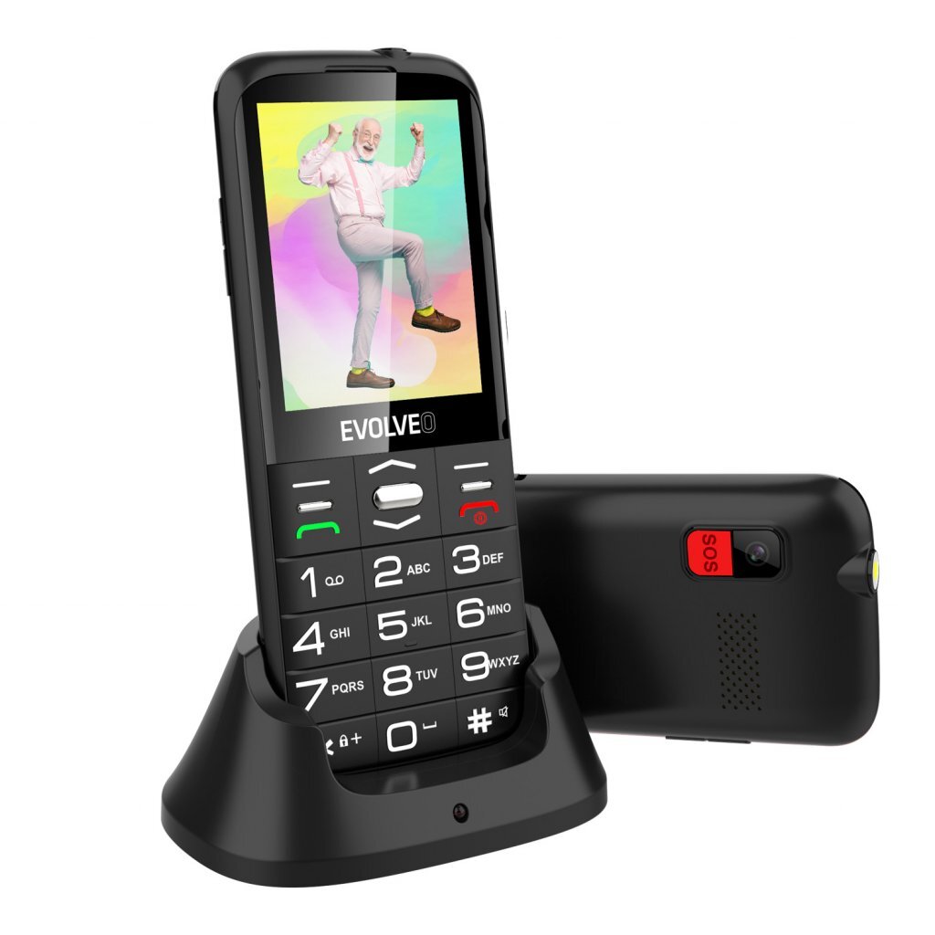 Tlačítkový telefon Evolveo EasyPhone XO, černá