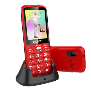 Tlačítkový telefon Evolveo EasyPhone XO, červená
