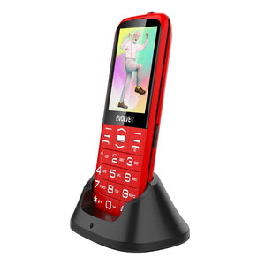 Tlačítkový telefon Evolveo EasyPhone XO, červená