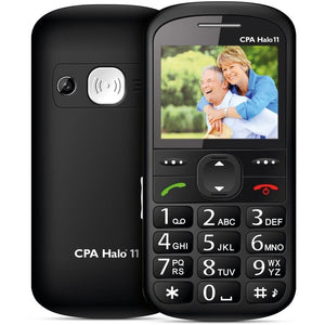 Tlačítkový telefon pro seniory CPA Halo 11, černá