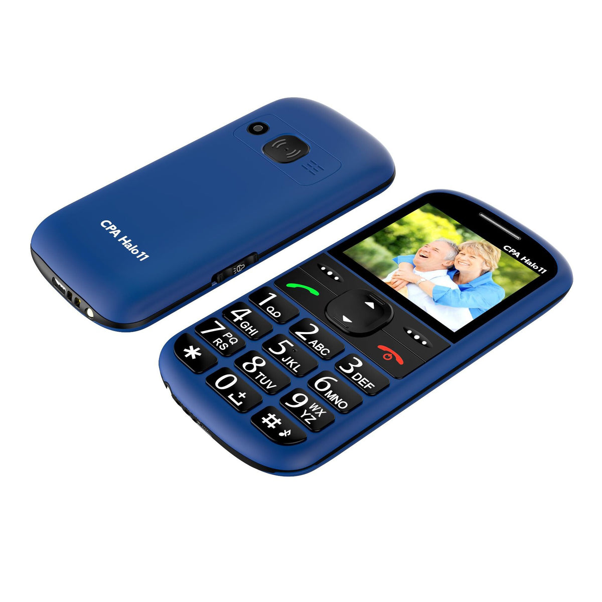 Tlačítkový telefon pro seniory CPA Halo 11, modrá