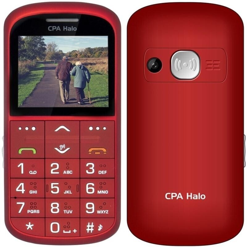 Tlačítkový telefon pro seniory CPA Halo 11 Pro, červená