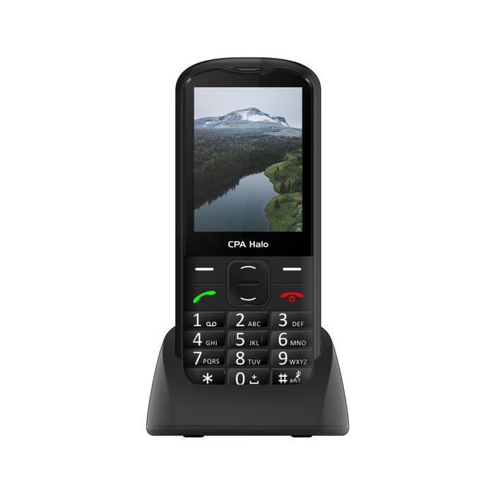 Tlačítkový telefon pro seniory CPA Halo 18, černá ROZBALENO