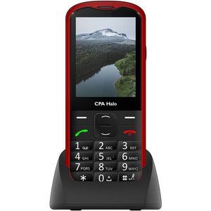 Tlačítkový telefon pro seniory CPA Halo 18, červená