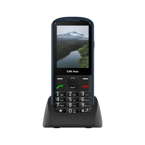 Tlačítkový telefon pro seniory CPA Halo 18, modrá POUŽITÉ, NEOPOT