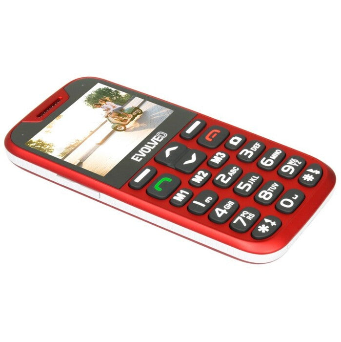 Tlačítkový telefon pro seniory Evolveo EasyPhone XD, červená