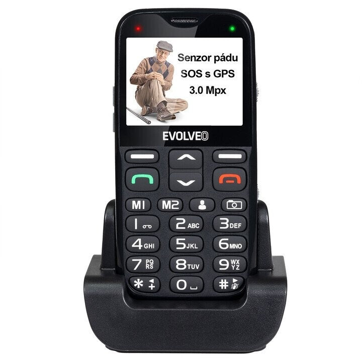 Tlačítkový telefon pro seniory Evolveo EasyPhone XG, černá