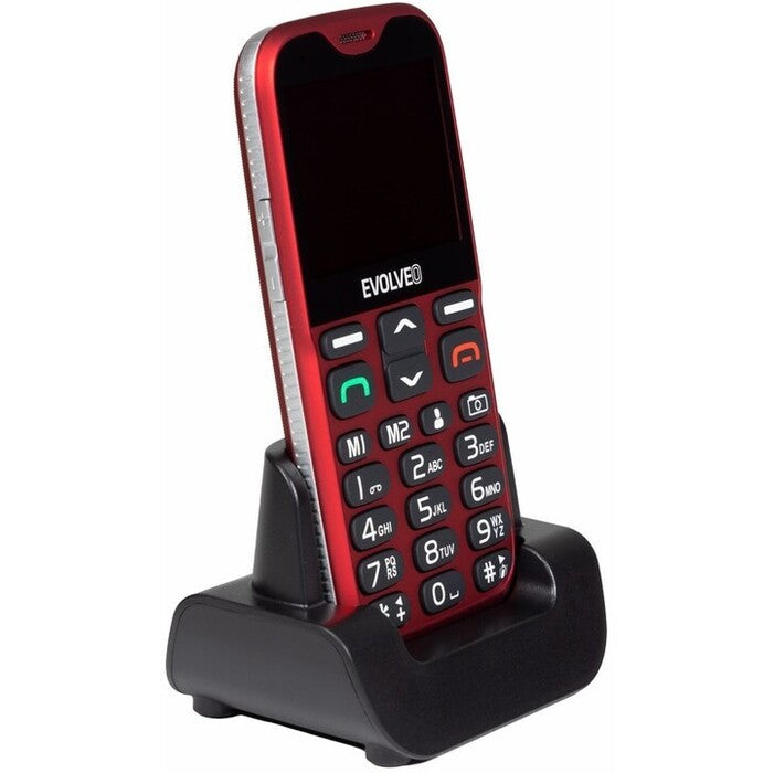 Tlačítkový telefon pro seniory Evolveo EasyPhone XG, červená