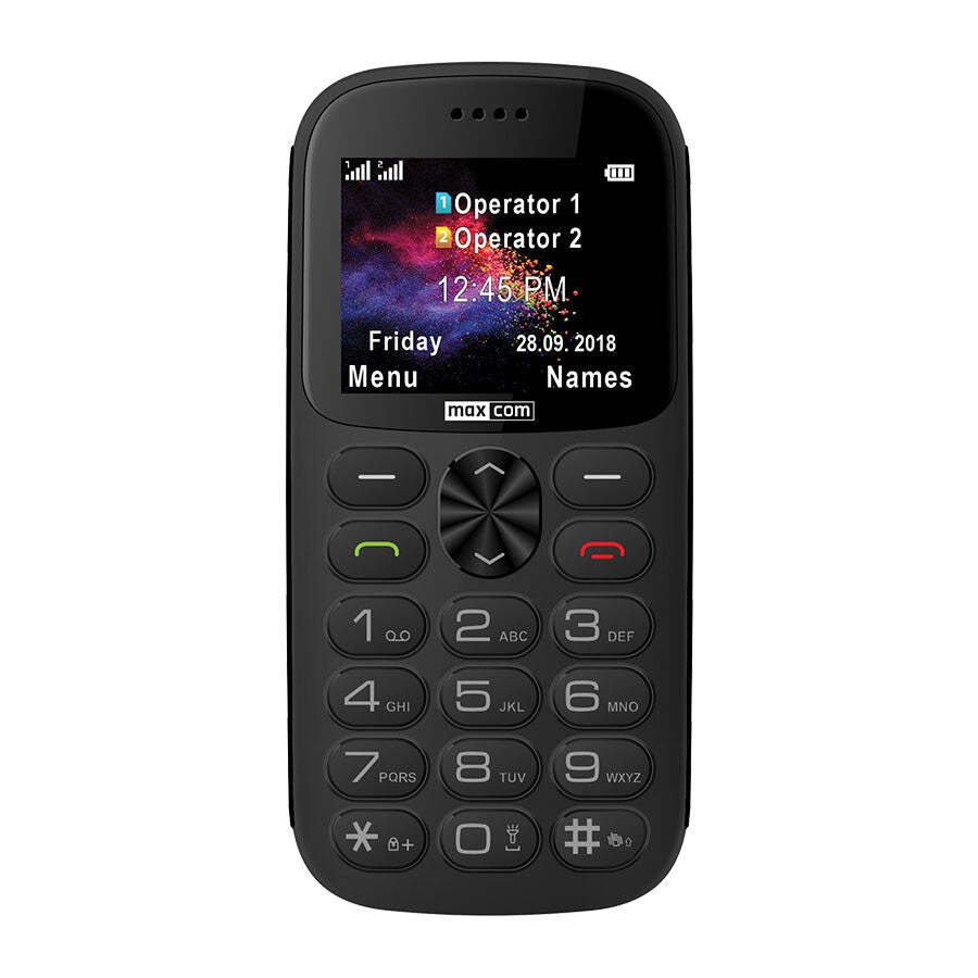 Tlačítkový telefon pro seniory Maxcom Comfort MM471, šedá ROZBALENO