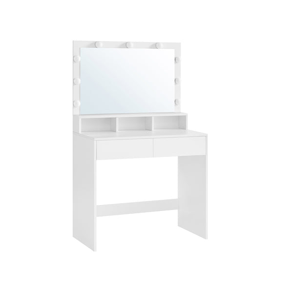 Levně Toaletní stolek a zrcadlo Galera (bílá)