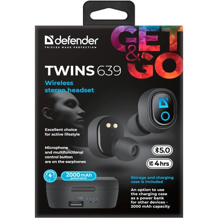 True Wireless sluchátka Defender Twins 639