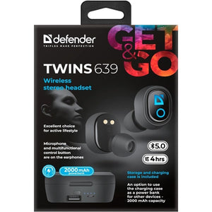 True Wireless sluchátka Defender Twins 639