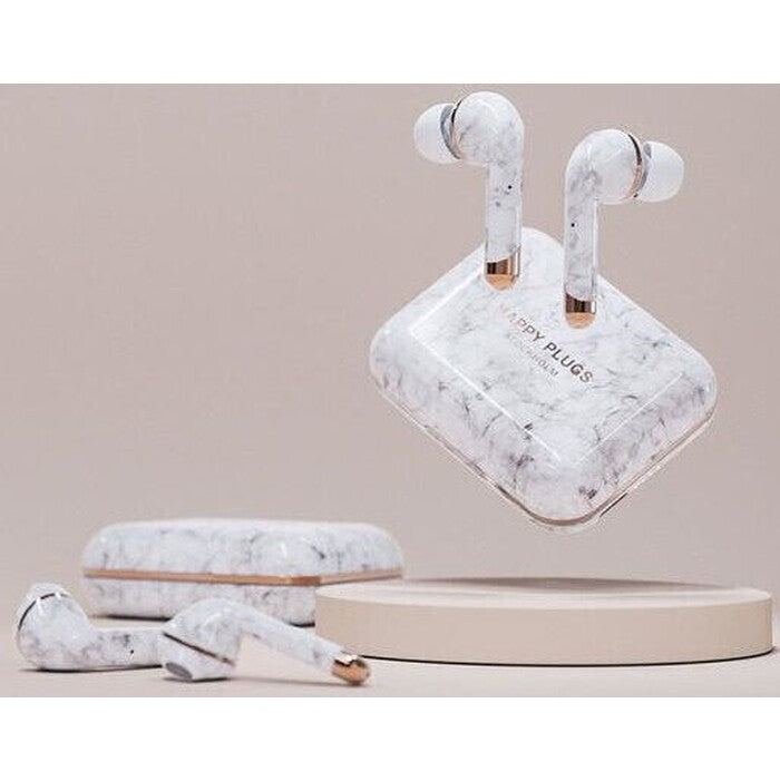 True Wireless sluchátka Happy Plugs Air 1 Plus In-Ear, bílo šedá
