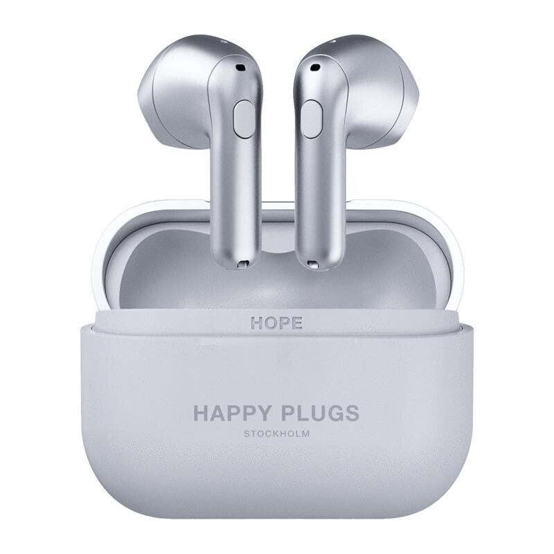 True Wireless sluchátka Happy Plugs Hope, stříbrná ROZBALENO
