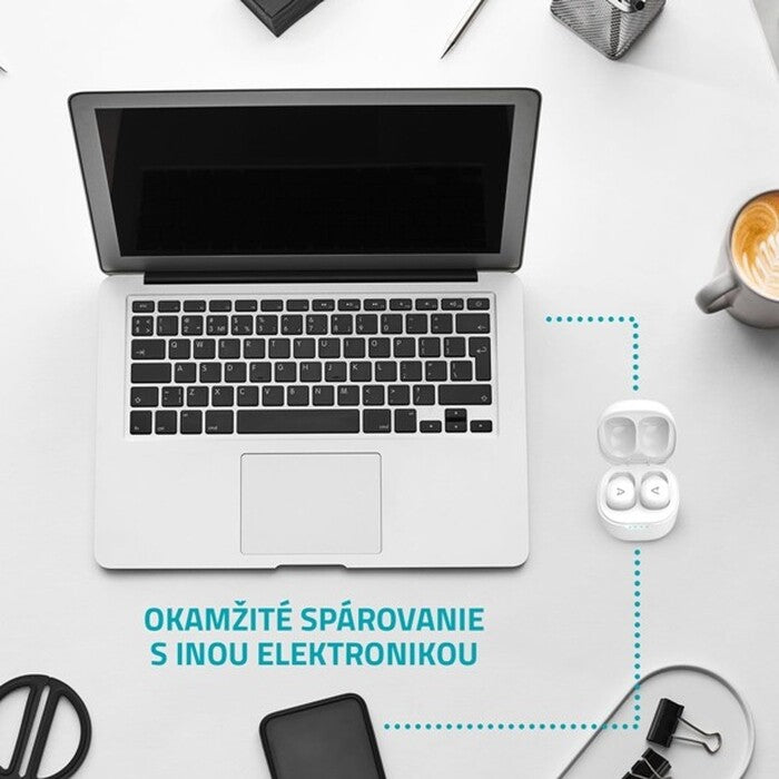 True Wireless sluchátka Lamax Dots2 Touch, bílá