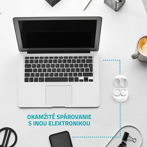 True Wireless sluchátka Lamax Dots2 Touch, bílá