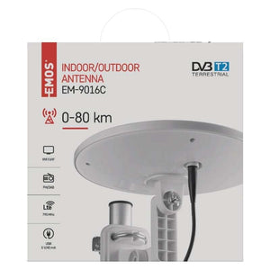 TV anténa Emos EM-9016C, aktivní, venkovní, 0-80km