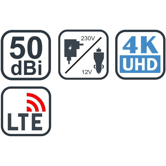 TV anténa Evolveo Xany 4 LTE, 50dBi, aktivní, pokojová