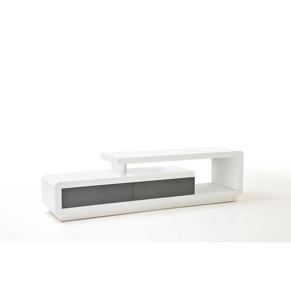 Levně TV stolek Lisse (bílá, černá)