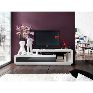 TV stolek Lisse (bílá, černá)