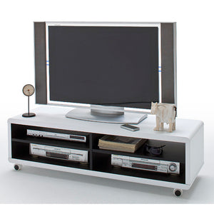 TV stolek Pouline (120x35x39 cm, bílá, černá)