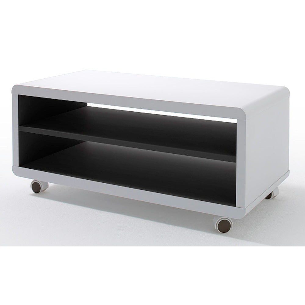 TV stolek Pouline (79x35x39 cm, bílá, černá)
