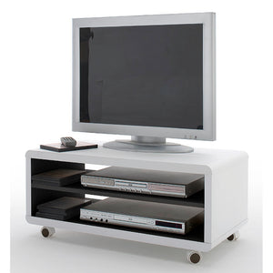 TV stolek Pouline (79x35x39 cm, bílá, černá)