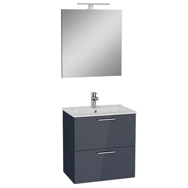 Levně Koupelnová sestava Moira (59x61x39,5 cm, šedá)