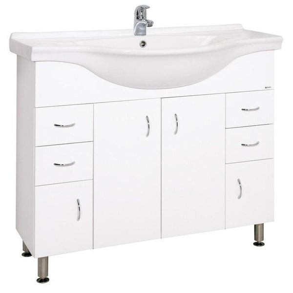 Levně Koupelnová skříňka s umyvadlem Cara Mia (102x85x55cm, bílá,lesk)
