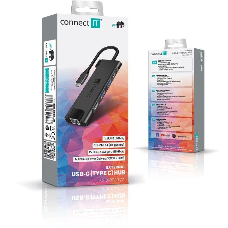 USB-C hub 5v1 Connect It CHU-8020-AN
