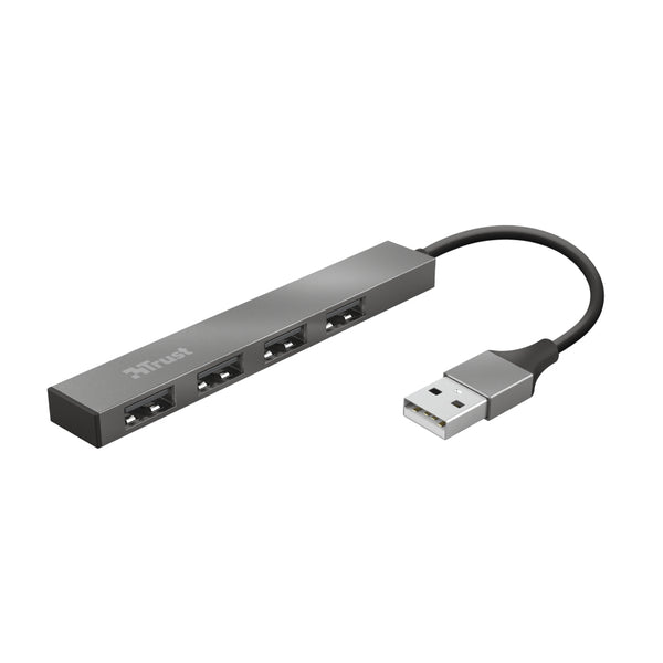 Levně Hub Trust Halyx, Aluminium 4-Port Mini USB (23786)