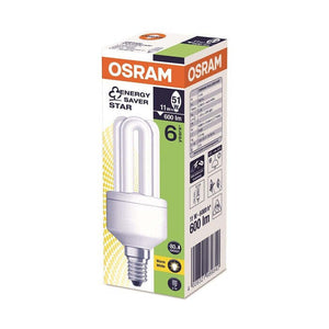 Úsporná zářivka Osram DSTAR, E14, 11W, teplá bílá POUŽITÉ, NEOPO