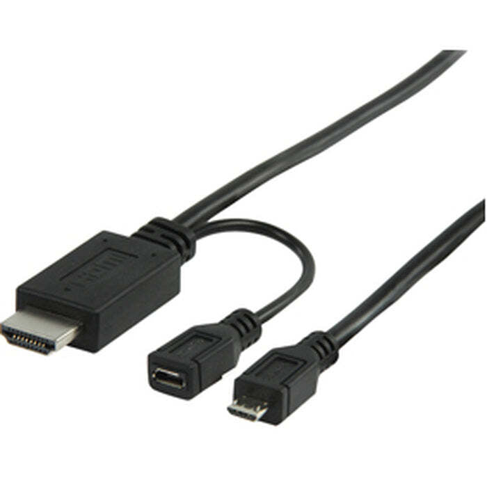 Valueline kabel MHL microUSB-HDMI,1m, černý