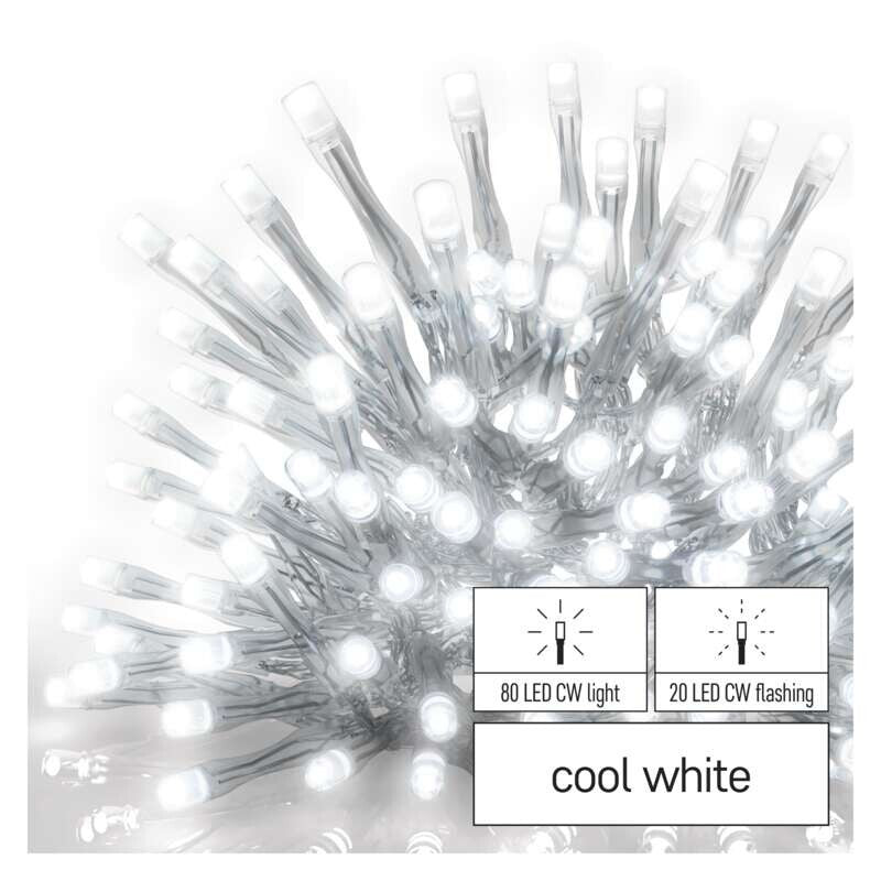 Vánoční osvětlení Emos D1CC02, spojovací, teplá bílá, 2,5m