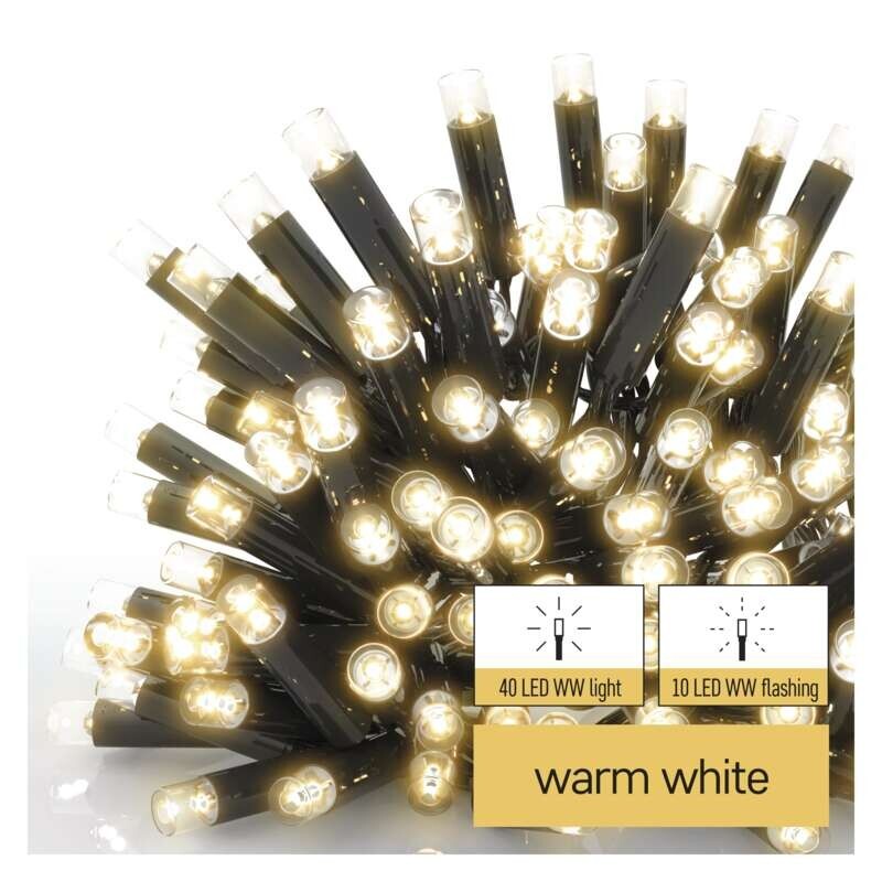 Vánoční osvětlení Emos D2CW03, rampouchy, teplá bílá, 3m