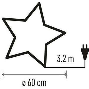Vánoční hvězda Emos DCAZ07, papírová, zlatá, 60cm