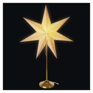 Vánoční hvězda papírová se zlatým stojánkem Emos DCAZ15, 45 cm