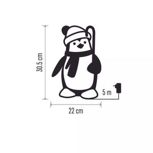 Vánoční LED tučňák Emos DCFC24, studená bílá, 30,5 cm