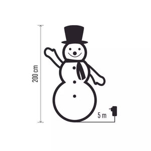 Vánoční nafukovací sněhulák Emos DCCF21, studená bílá, 200 cm