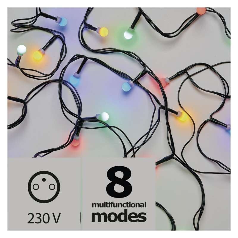 Vánoční osvětlení Emos ZY1453, kuličky, barevné, 8 m